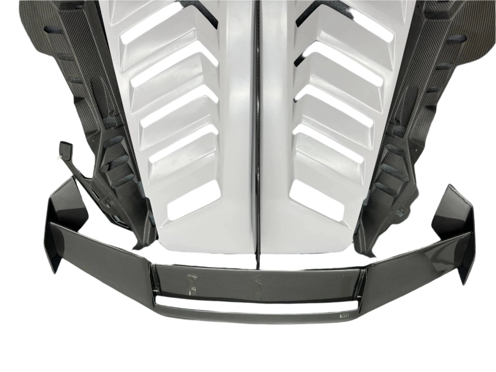 Half Carbon Fiber STO Style Rear Engine Hood Cover - Lamborghini Huracan LP580/LP610/EVO