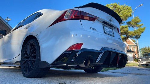Gloss Black Rear Diffuser w/ LED - 2014-2016 LEXUS IS250 IS350