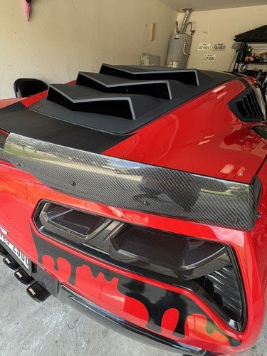 Carbon Fiber Rear Spoiler Wicker Bill - 15-19 C7 Corvette Z06 Grand Sport