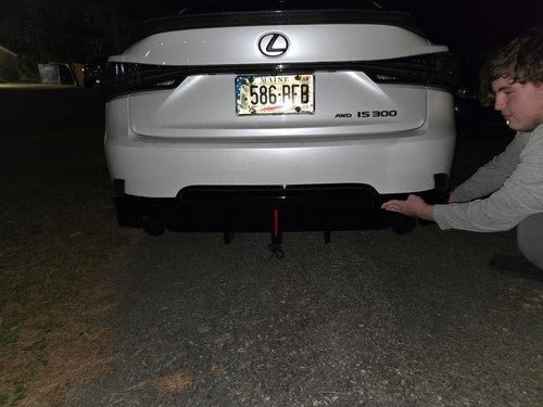 Gloss Black Rear Diffuser w/ LED - 2014-2016 LEXUS IS250 IS350