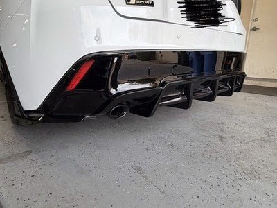 Gloss Black Rear Diffuser + Corner Extensions V3 - 21-25 Lexus IS300 IS350
