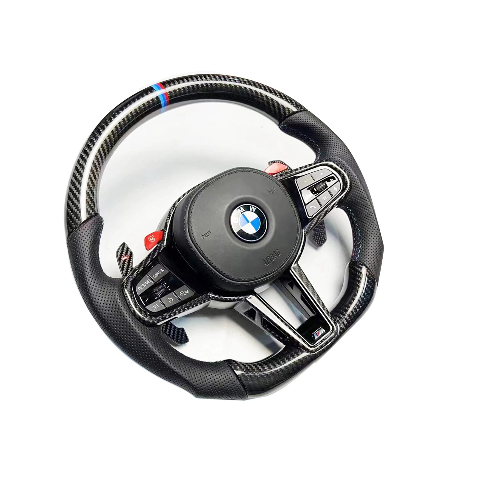LCI conversion Steering Wheel w/ Carbon Fiber Trim Complete Replacement- BMW G Chassis