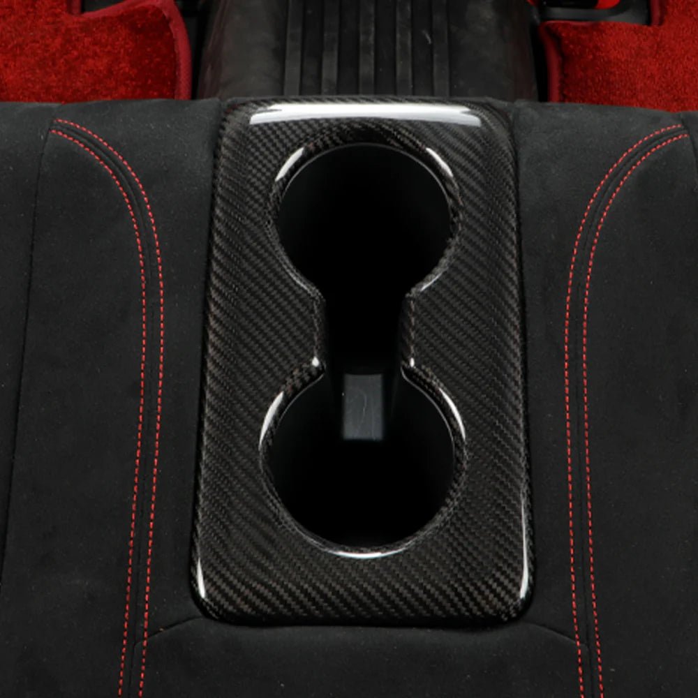 Carbon Fiber Rear Cup Holder Cover - Honda Civic Type R FL5
