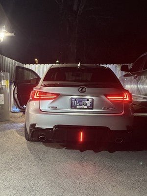 Gloss Black Rear Diffuser w/ LED - 2014-2016 LEXUS IS250 IS350