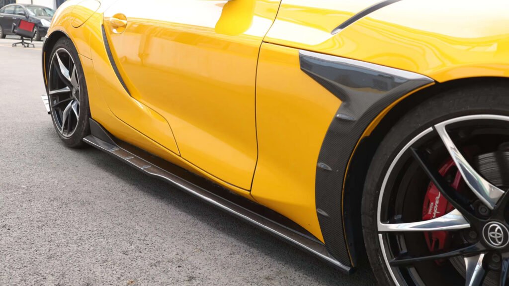 Carbon Fiber TCI Side Skirt extension Set - Toyota Supra A90