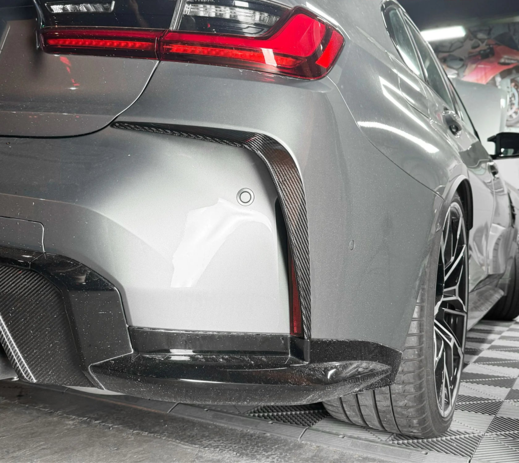 Carbon Fiber Rear Bumper Canard Trim - Bmw G80 M3 / G82 M4