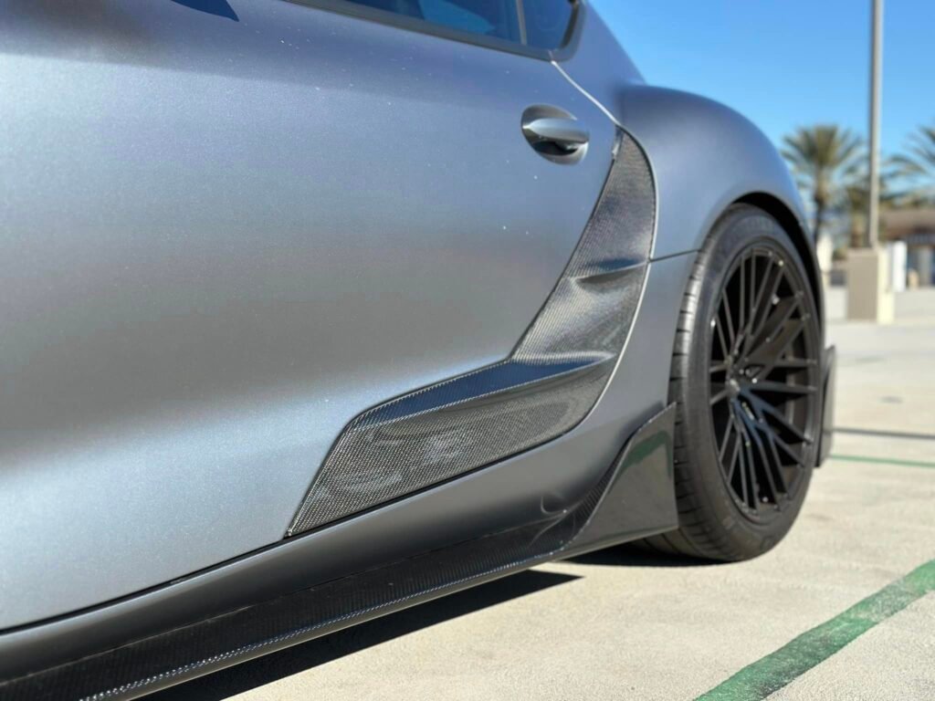 Carbon Fiber Side Door Fender Finned Panel Trim - Toyota A90 Supra