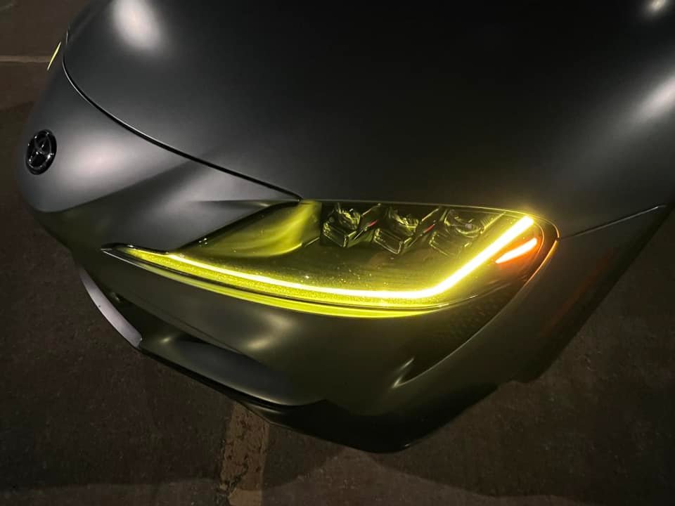Yellow Headlight DRL Module - Toyota Supra A90/A91