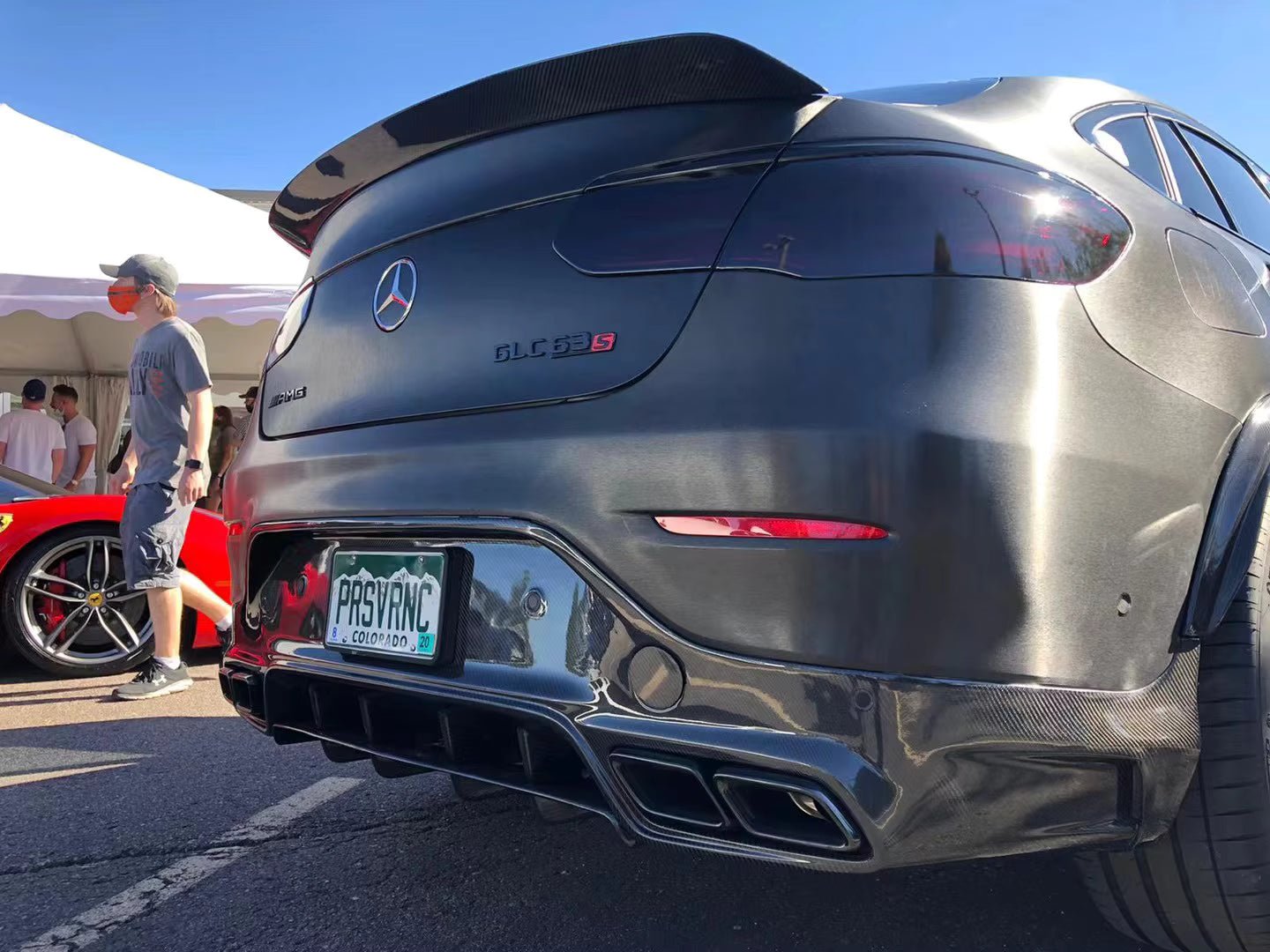 Carbon Fiber Rear T Style Trunk Spoiler - Mercedes-Benz GLC220 GLC43 GLC63 AMG W253 Coupe - 图片 4