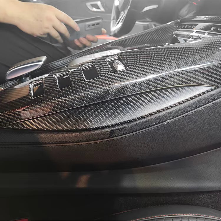 Carbon Fiber Interior Center Trim Kit Cover - Mercedes Benz AMG GT GTS GTR 2019-2023 4 door - 图片 5