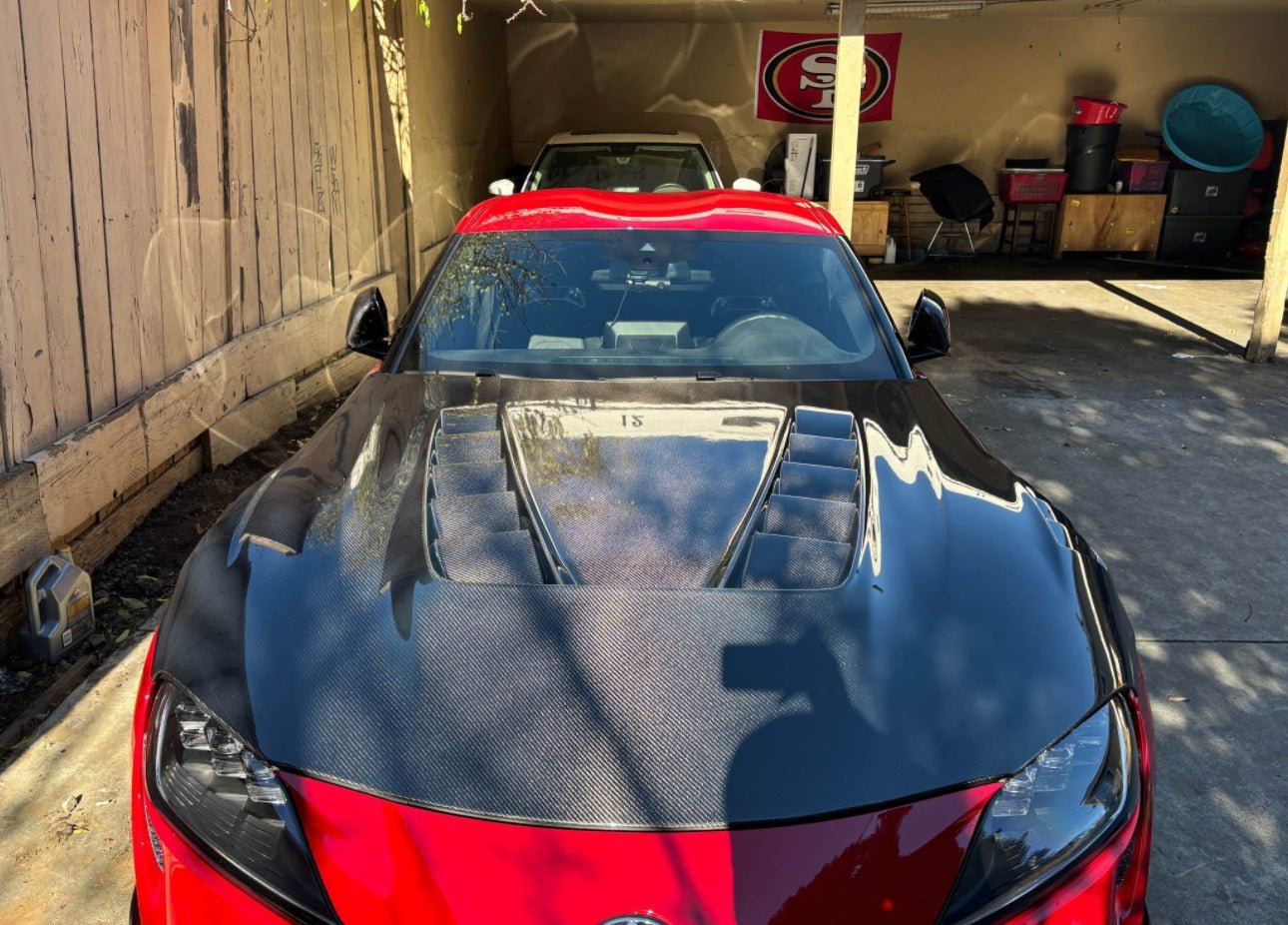 Carbon Fiber vented VRS Style Hood - Toyota Supra A90/A91