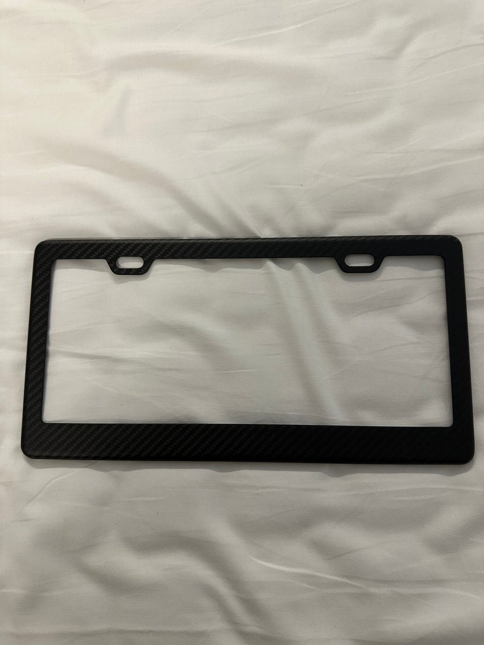 Matte Carbon Fiber Universal License Plate Frame