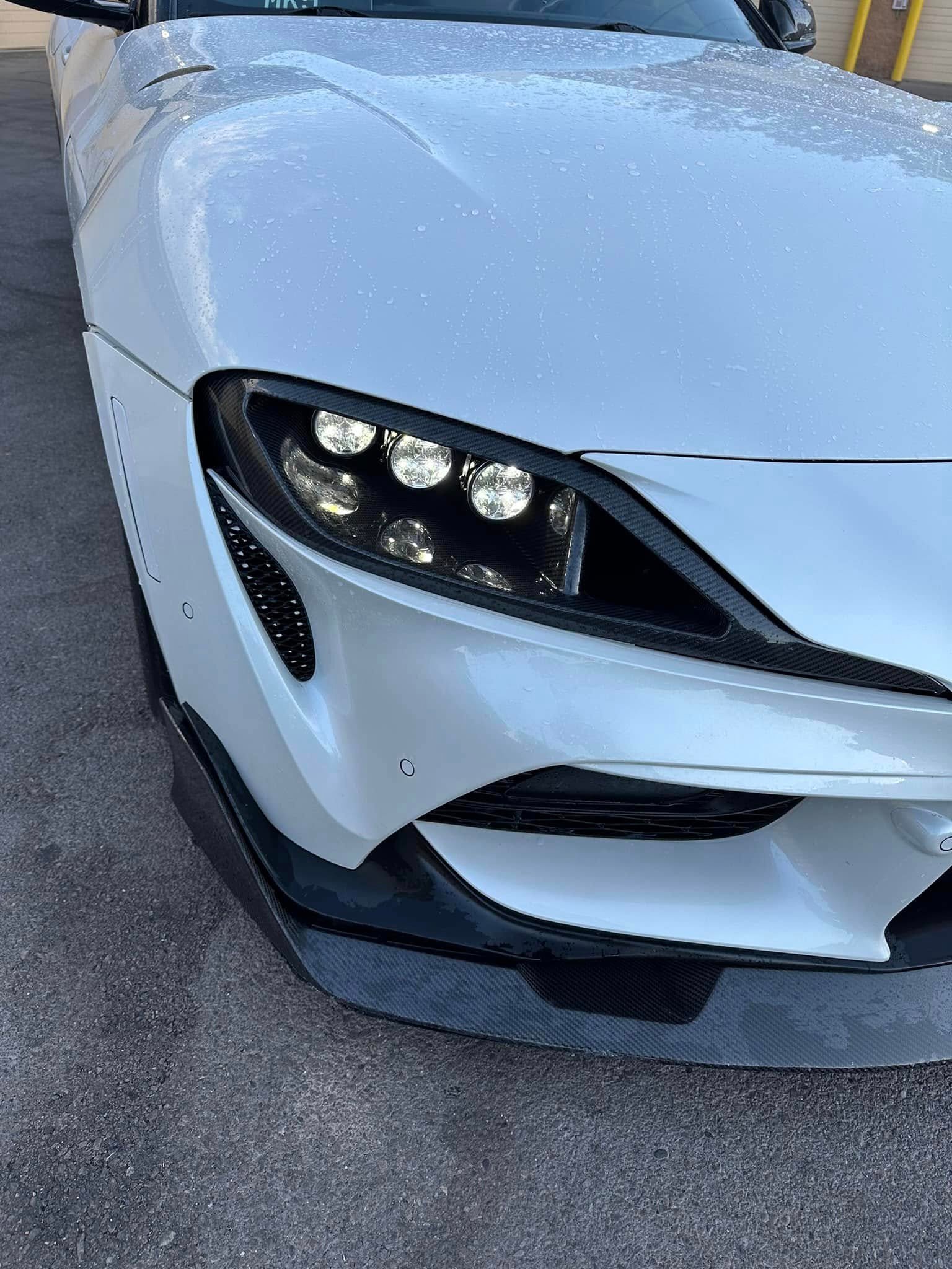 Carbon Fiber Vented HeadLight Air Duct head light delete - Toyota Supra MK5 A90 A91 GR 2019-2024