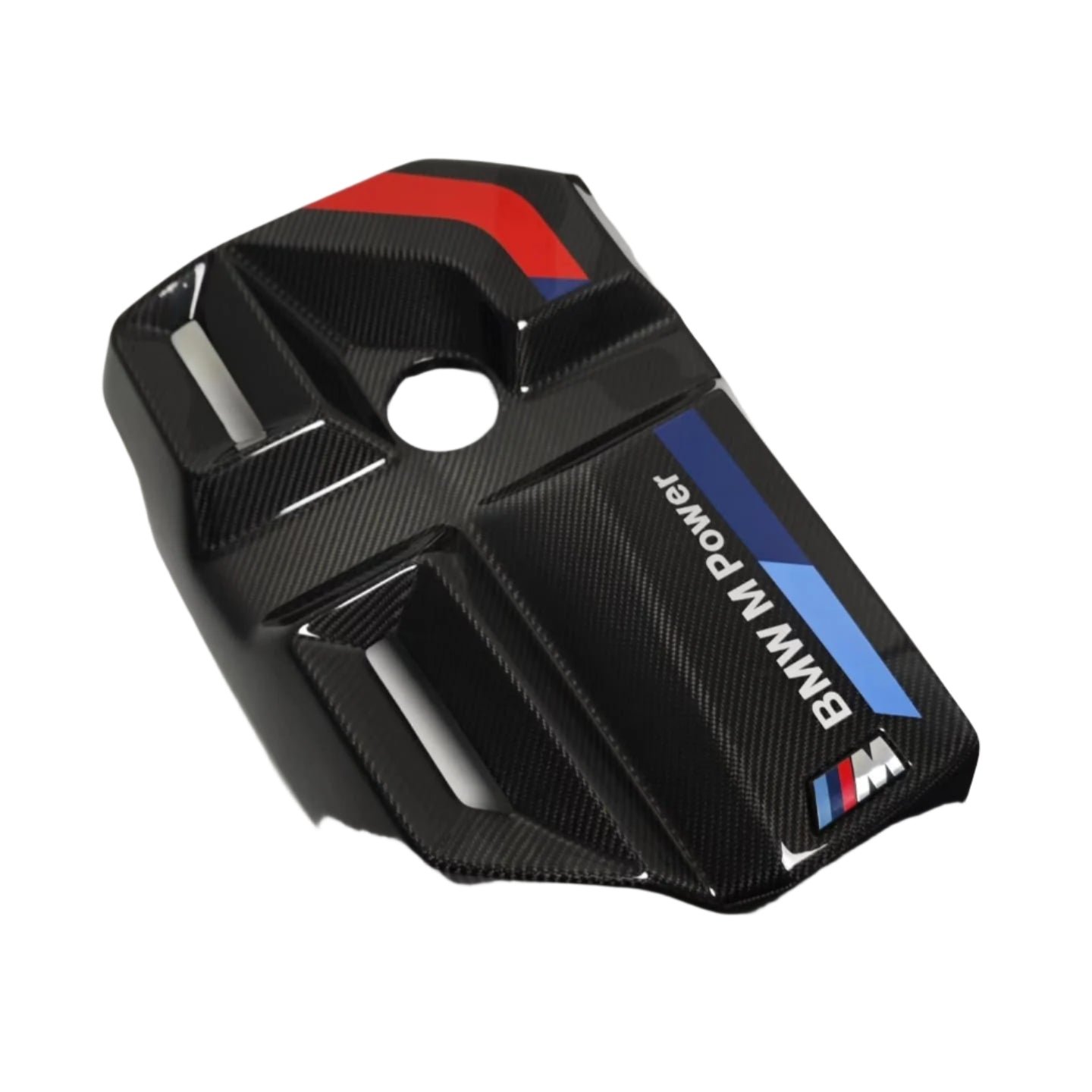 Carbon Fiber Engine Cover w/ M Stripe - BMW G87 M2, G80 M3, and G82 / G83 M4
