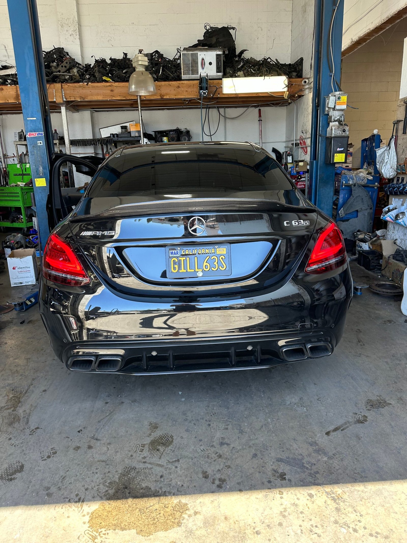 PSM Style Carbon Fiber Rear Trunk Spoiler - Mercedes Benz C Class