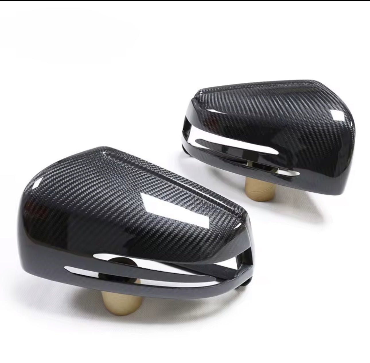 Carbon fiber Mirror Caps Replacement -Carbon Fiber Mirror Cap Set - Mercedes Benz W463 G Class, W166 GLE Class, & X166 GLS Class