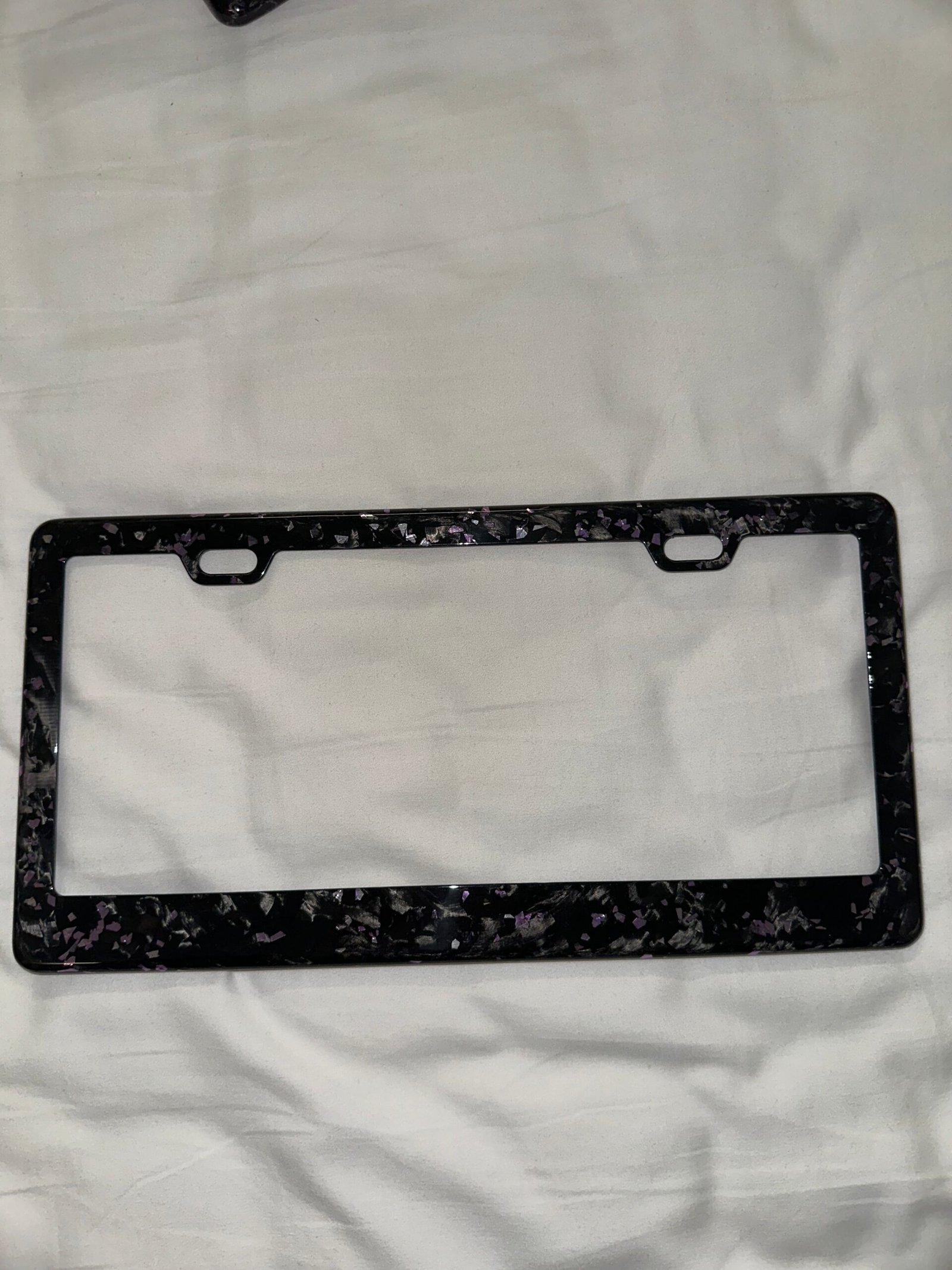 Colored Forged Carbon Fiber Universal License Plate Frame