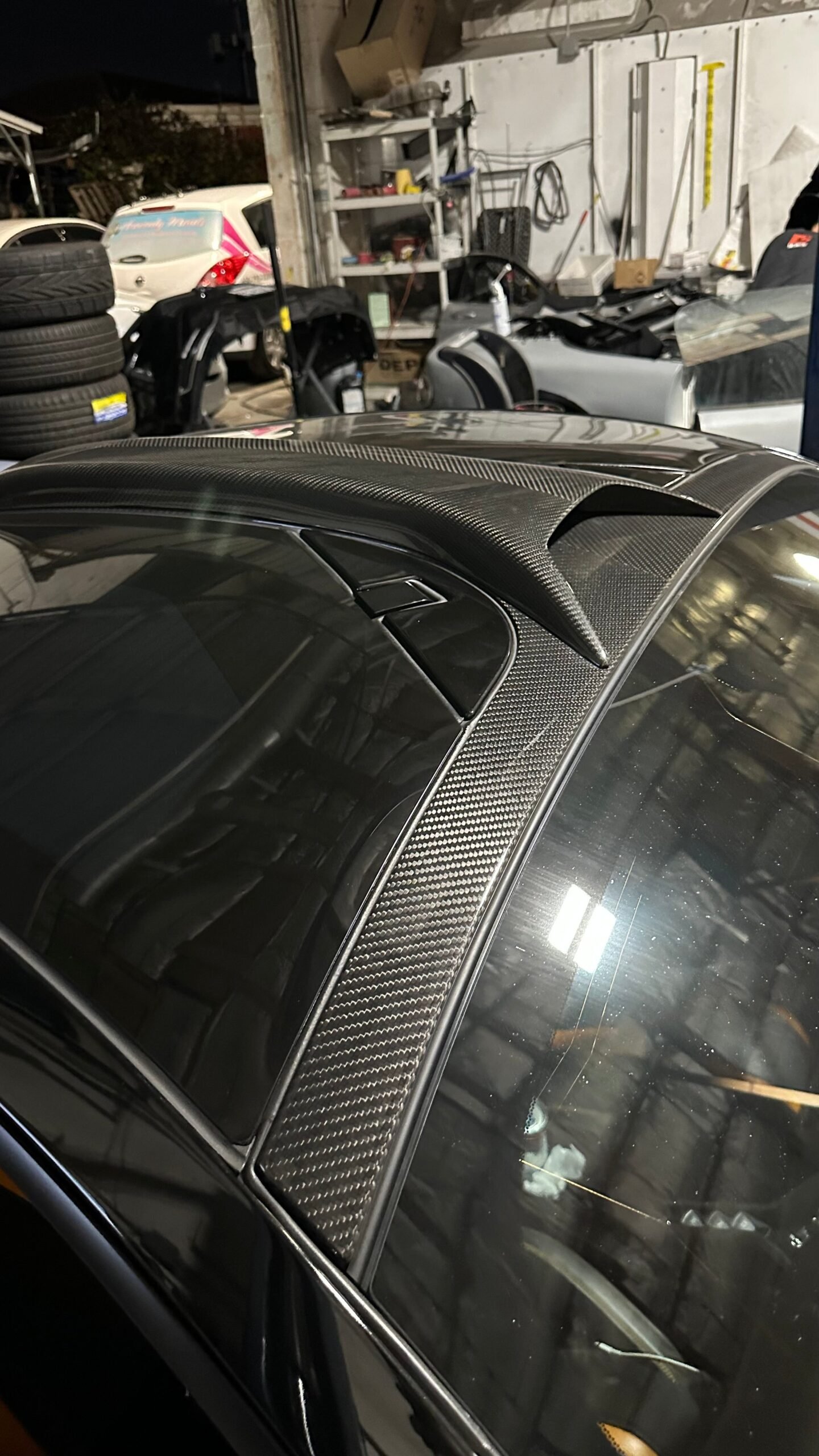 Novi Style Dry Carbon Fiber Air Intake Roof Scoop Vents - McLaren 720s Coupe