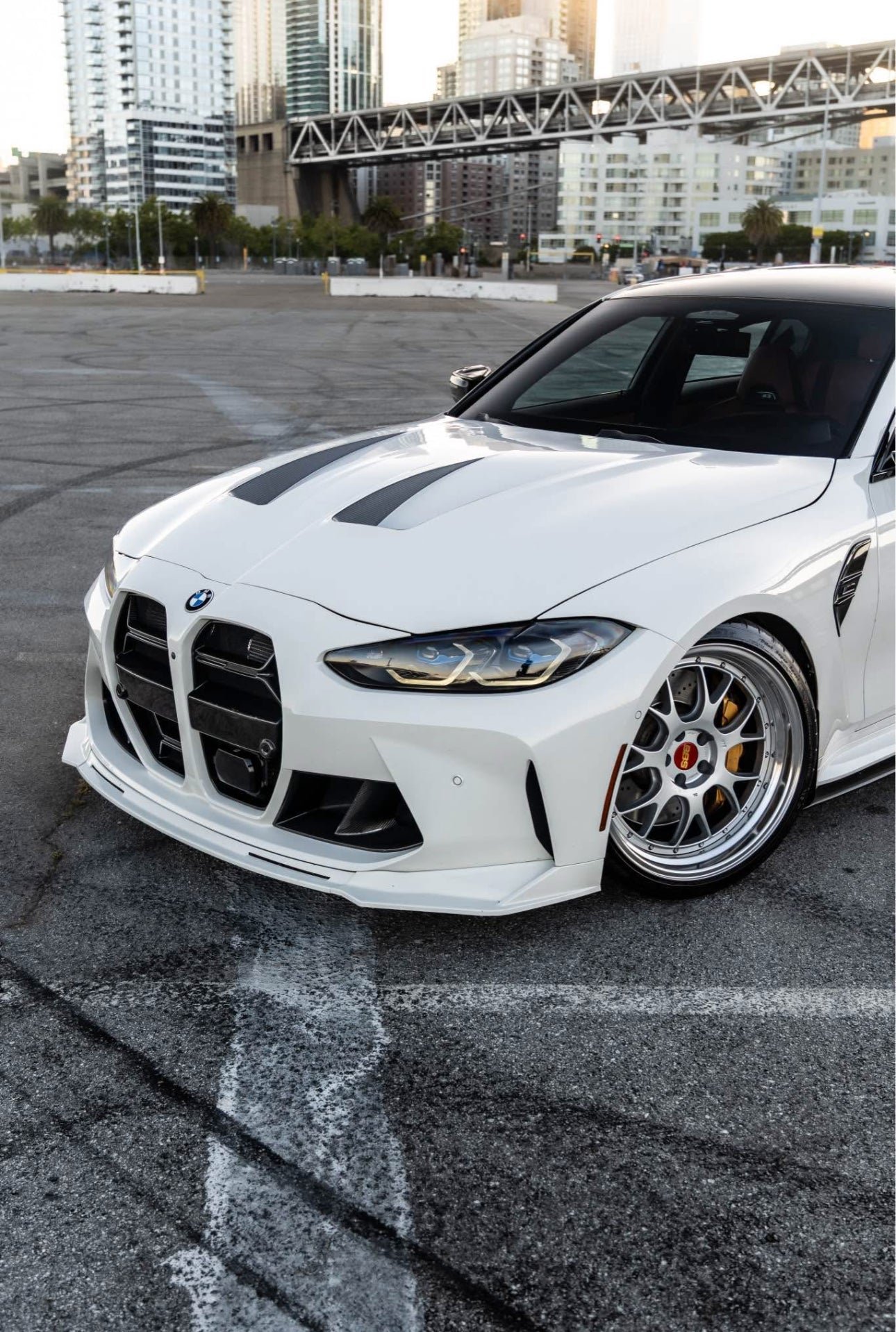 Laser Style upgrade Complete Headlight Set OEM White and CSL Yellow / Amber Switchable drl color - BMW G8X G80 M3 G82 M4 G22 4 Series 2021-2024