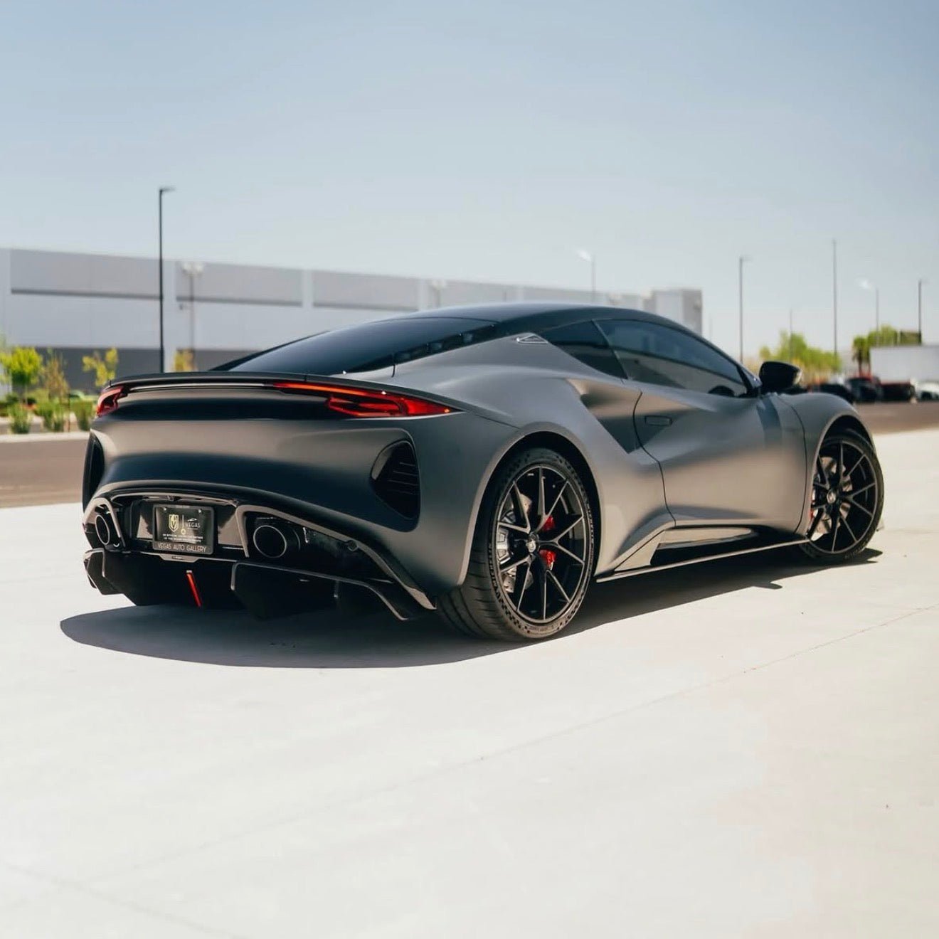 Carbon Fiber V Style Rear Diffuser w/LED - Lotus Emira