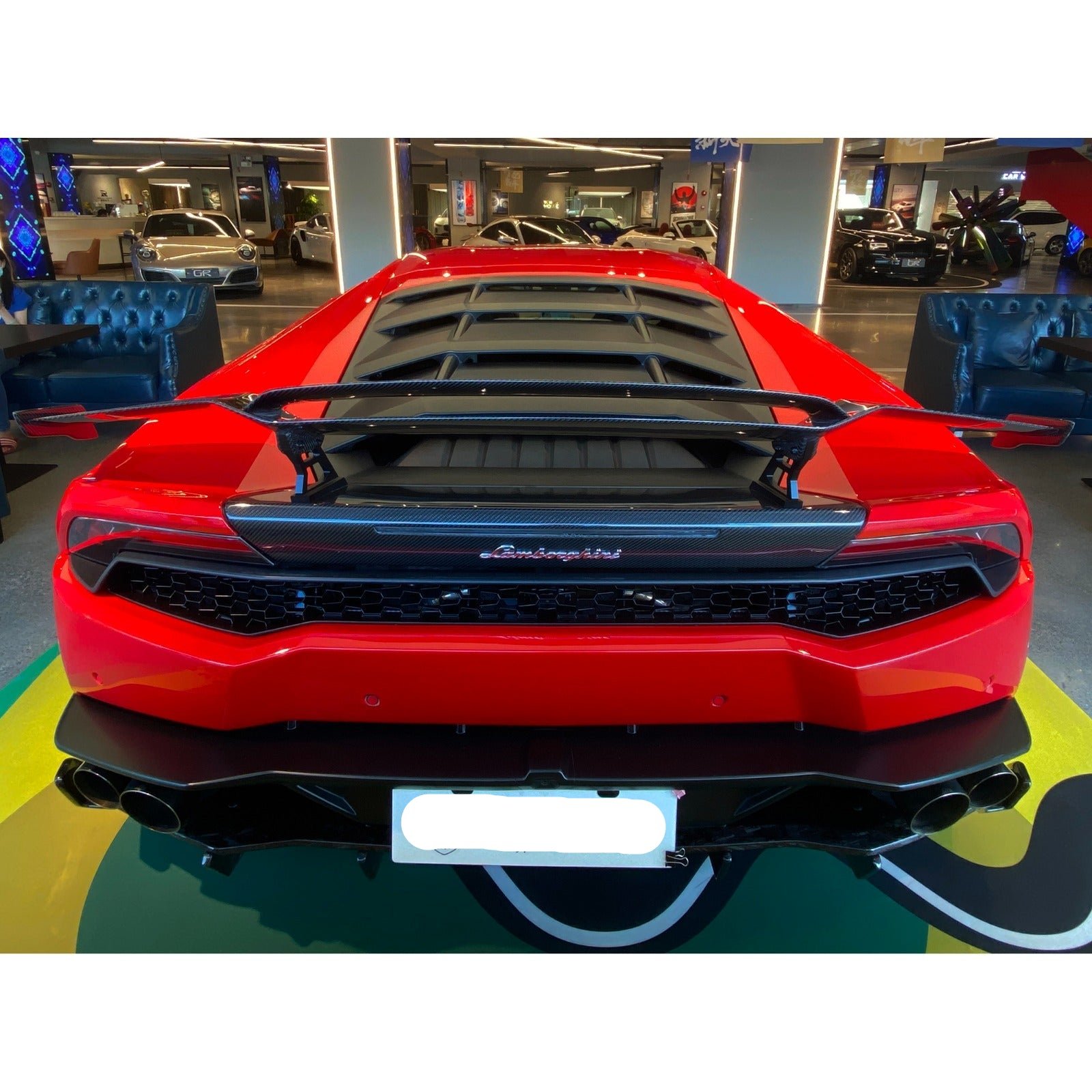 Carbon Fiber Vented Rear Wing w/ base - Lamborghini Huracan