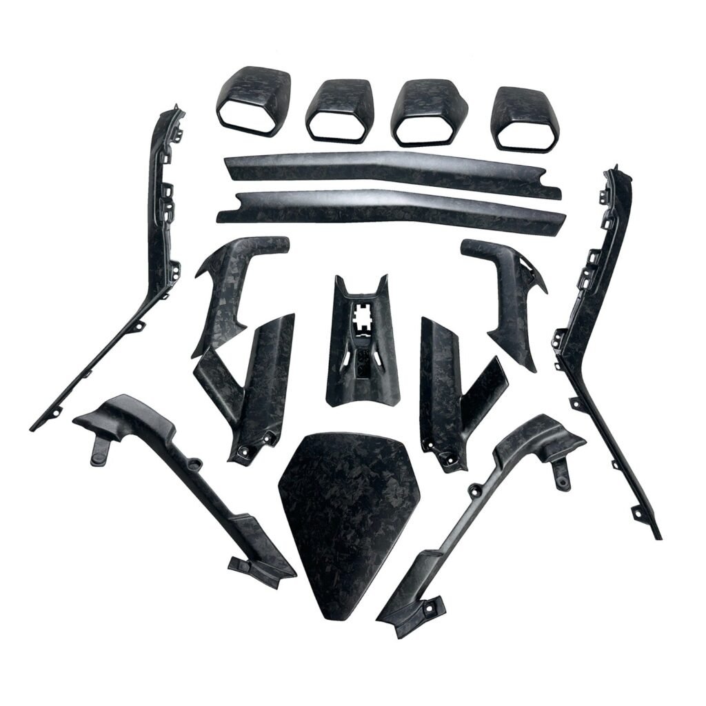Dry Carbon Fiber Full complete Interior Trim Set V3 (16pc) - Lamborghini Huracan