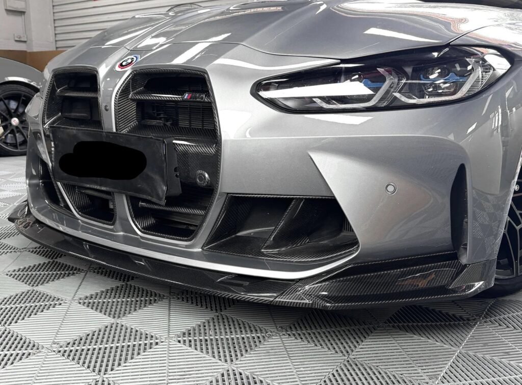 Pre-Preg Dry Carbon Fiber Front Lip R- V2 Style - BMW G80 & G81 M3 / G82 & G83 M4