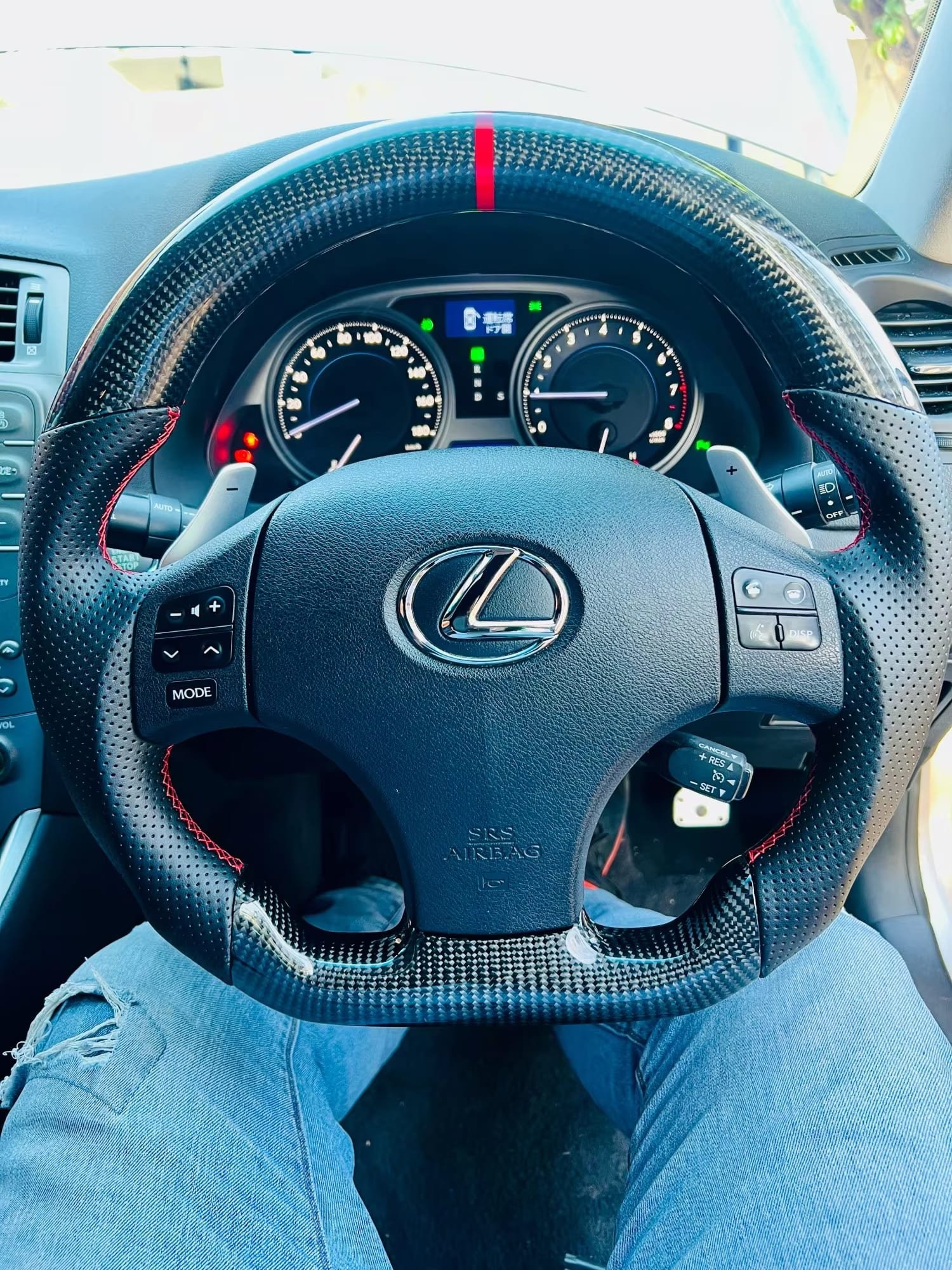 Carbon Fiber Steering Wheel - Lexus IS250 IS300 IS350 ISF F-Sport 2006-2011