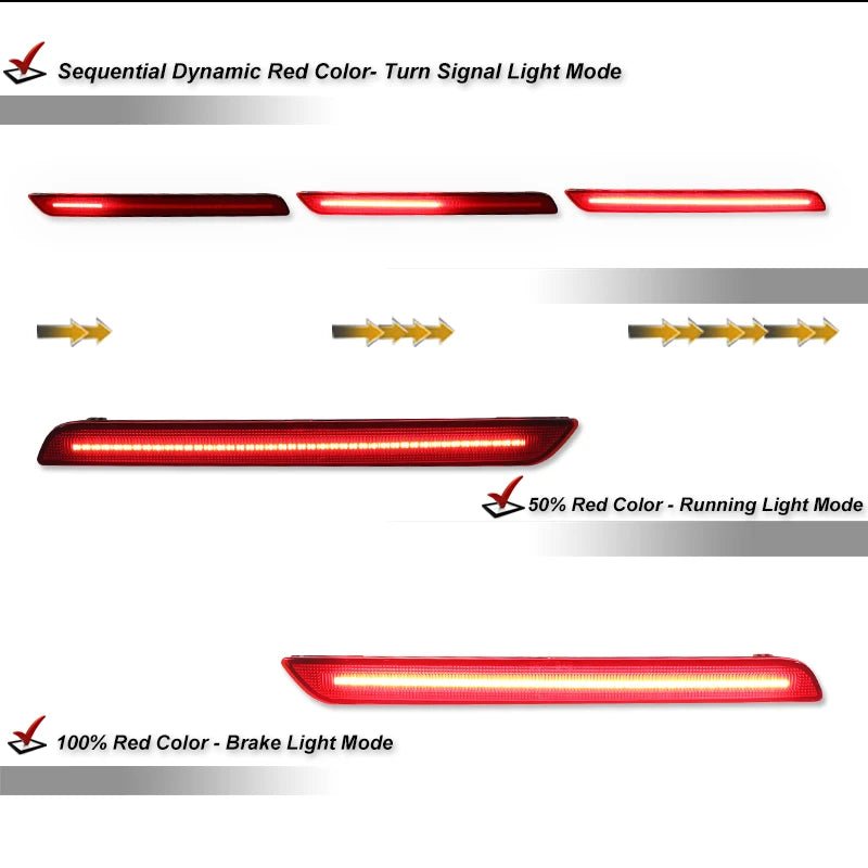 LED Sequential Rear Bumper Reflector Lights - Toyota GR Supra