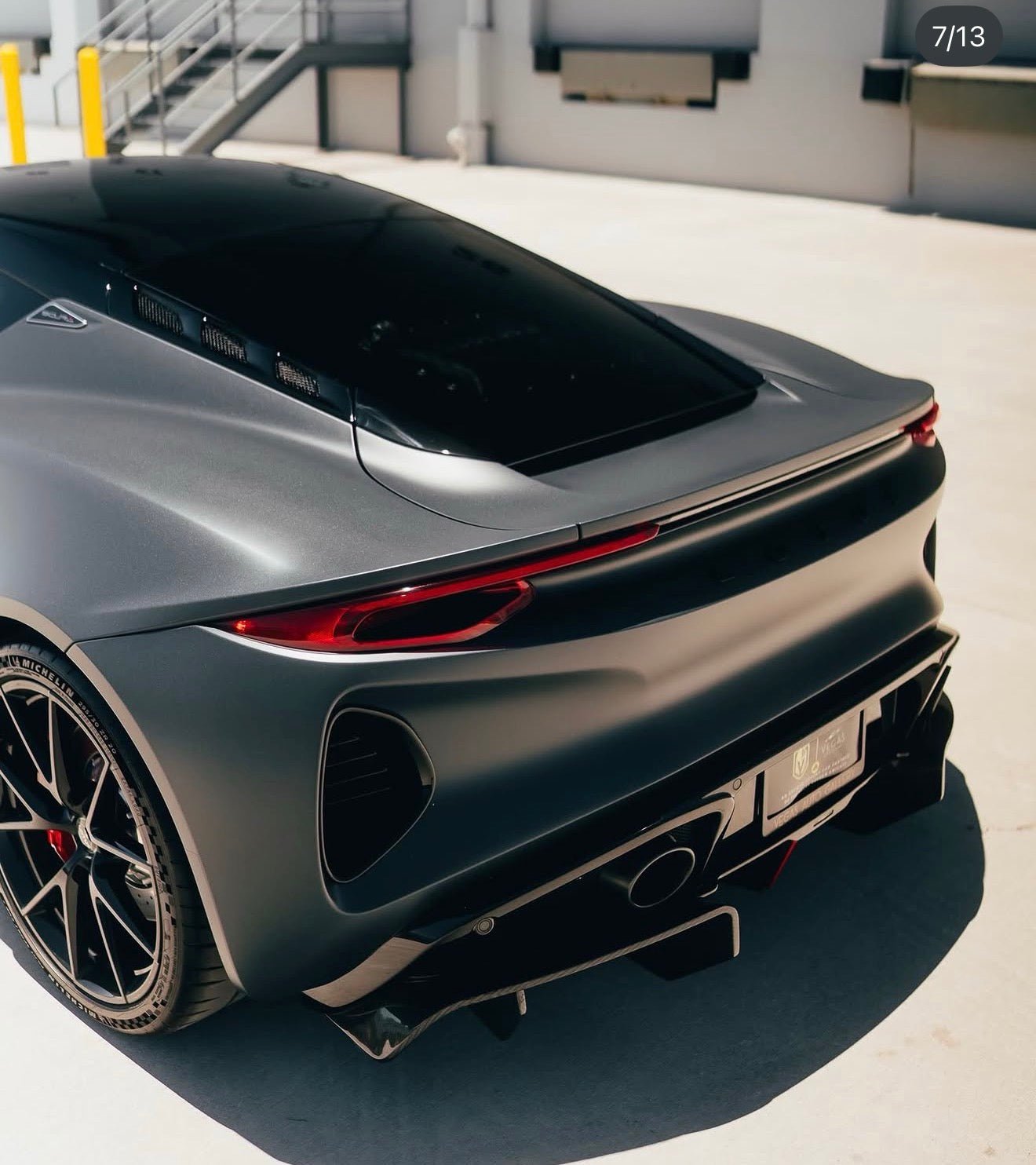 Carbon Fiber V Style Rear Diffuser w/LED - Lotus Emira