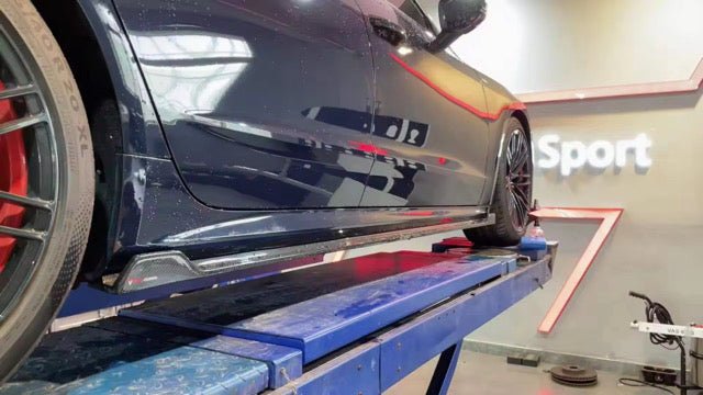 Prepreg Carbon Fiber Side Skirts Extensions - AUDI A7 S7 C8