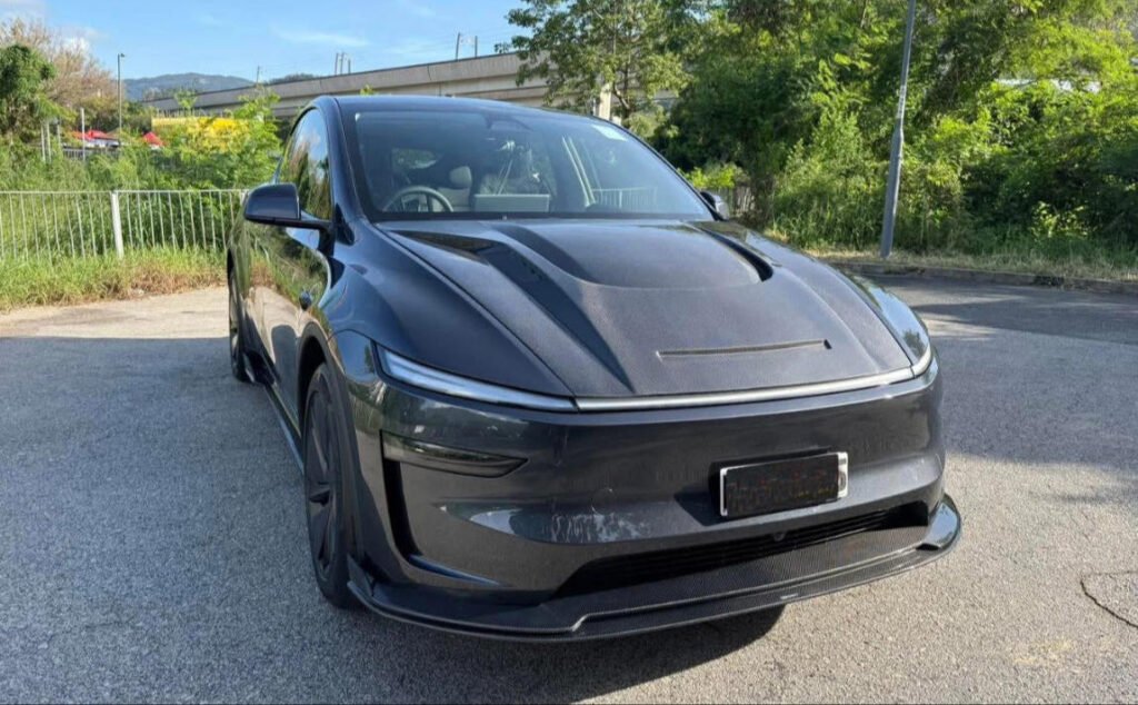 Dry Carbon Fiber Front Lip V2 - Tesla Model Y Juniper 2025 2026