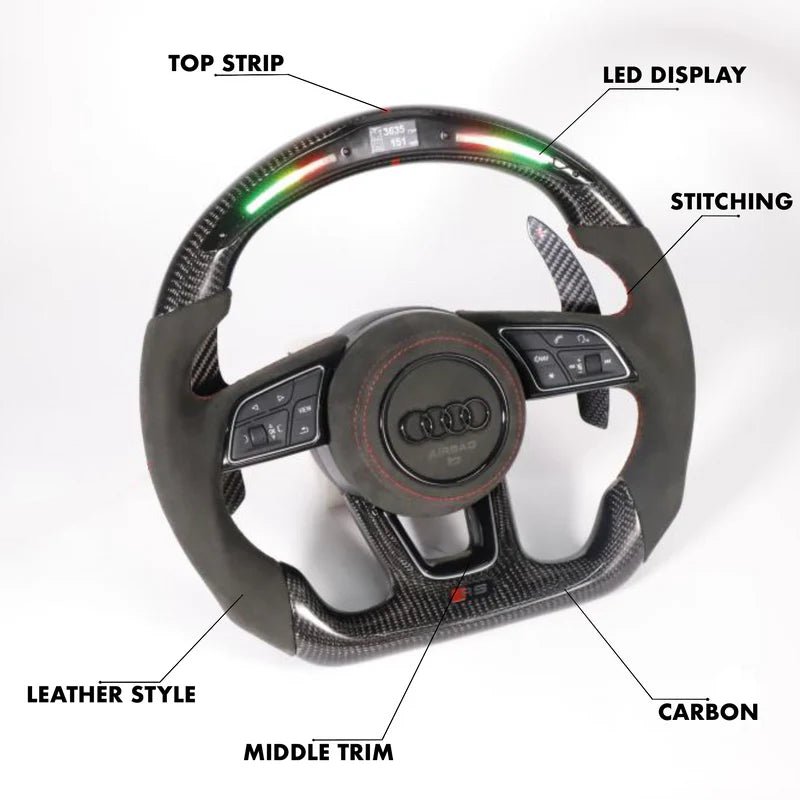 Full Custom Carbon Fiber Steering Wheel - Audi S/RS 3,4,5 2016+ - 图片 2