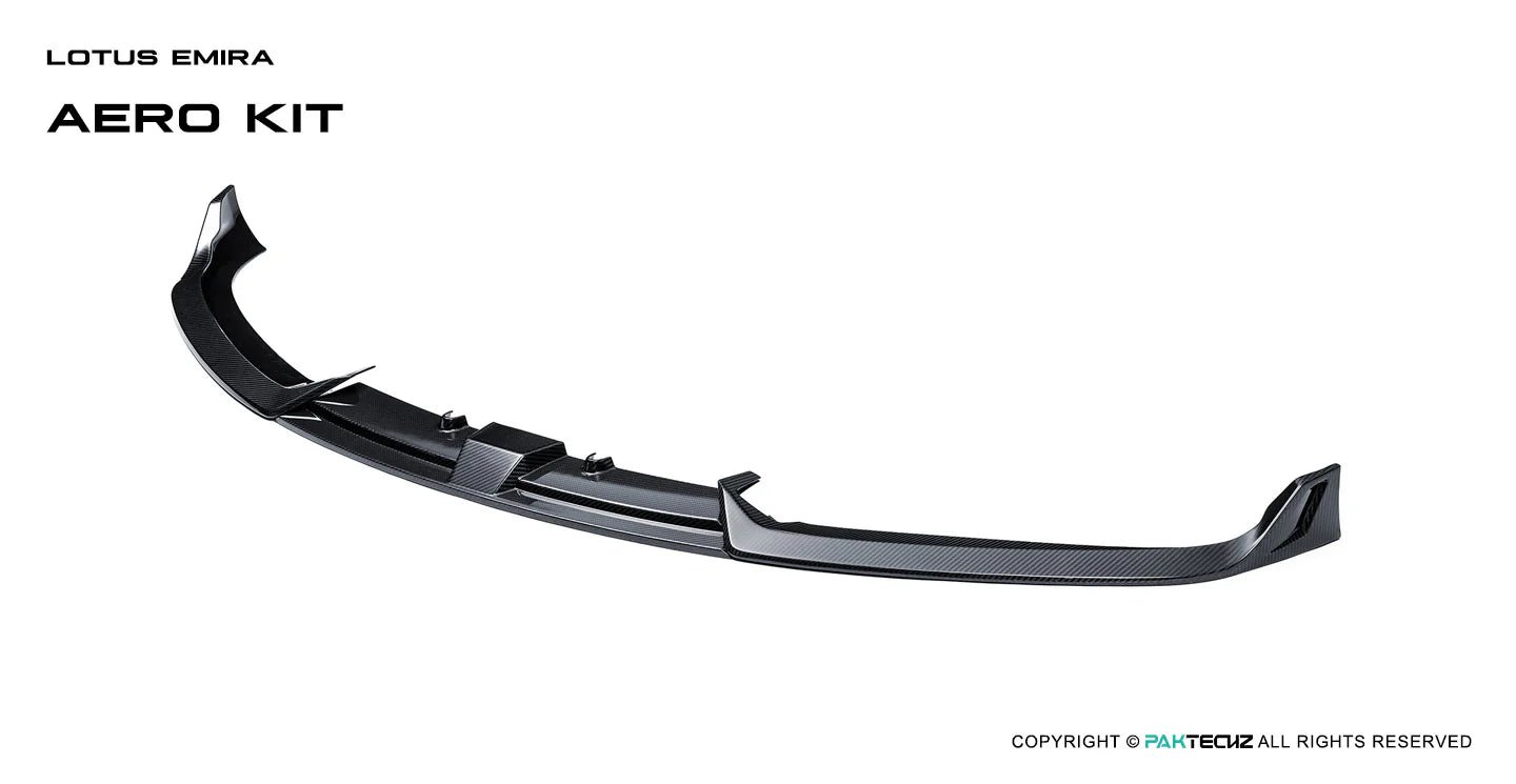 Paktechz Dry Carbon Fiber Front Splitter lip - Lotus Emira
