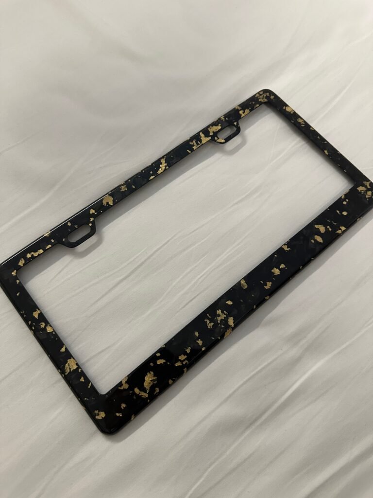Colored Forged Carbon Fiber Universal License Plate Frame