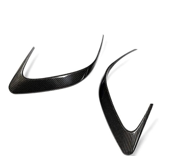 BRS Style Carbon Fiber Rear bumper Fascia Inserts - Mercedes Benz C167 GLE Class