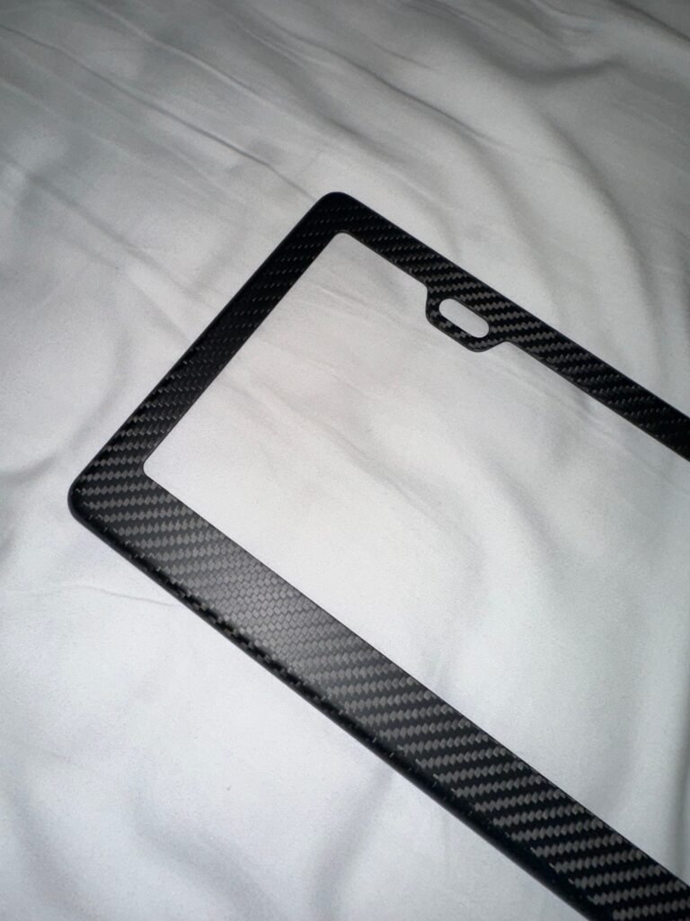 Matte Carbon Fiber Universal License Plate Frame