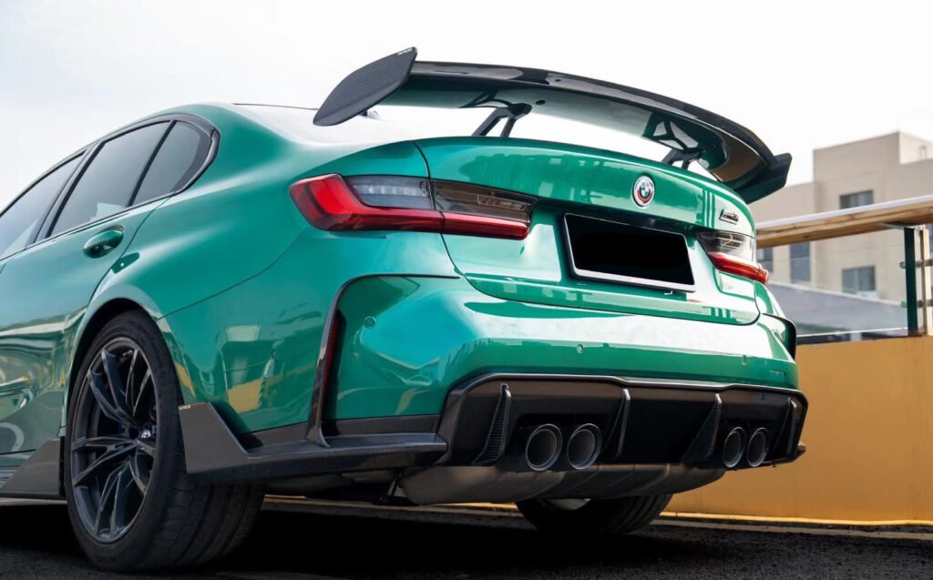 Dry Carbon Fiber Paktech Style Rear Trunk Wing BMW G8x M3 G80 M4 G82 G83