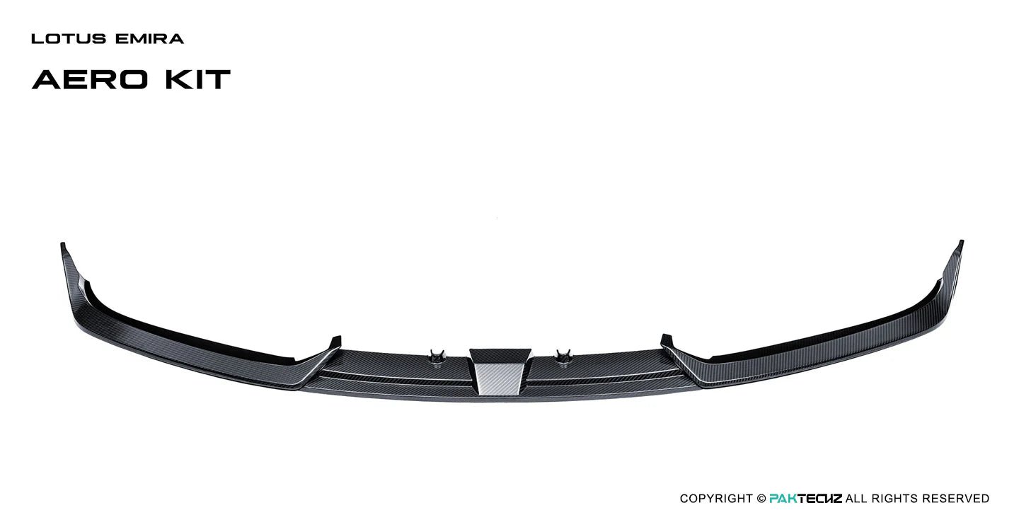Paktechz Dry Carbon Fiber Front Splitter lip - Lotus Emira