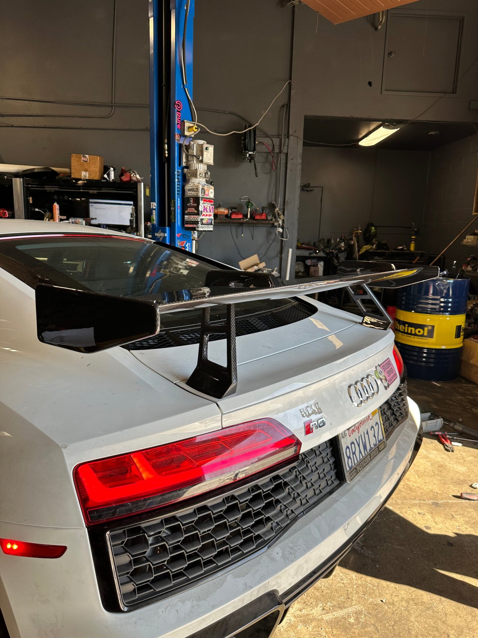 prepreg Carbon Fiber Performance Style V2 Rear High Rise Wing - Audi R8 V10 Gen 2 - 图片 9