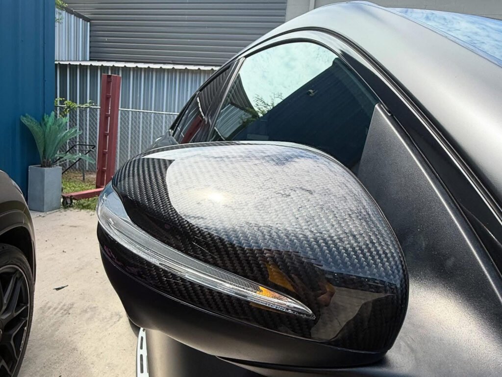 Carbon fiber Mirror Caps Replacement -Carbon Fiber Mirror Cap Set - Mercedes Benz W463 G Class, W166 GLE Class, & X166 GLS Class