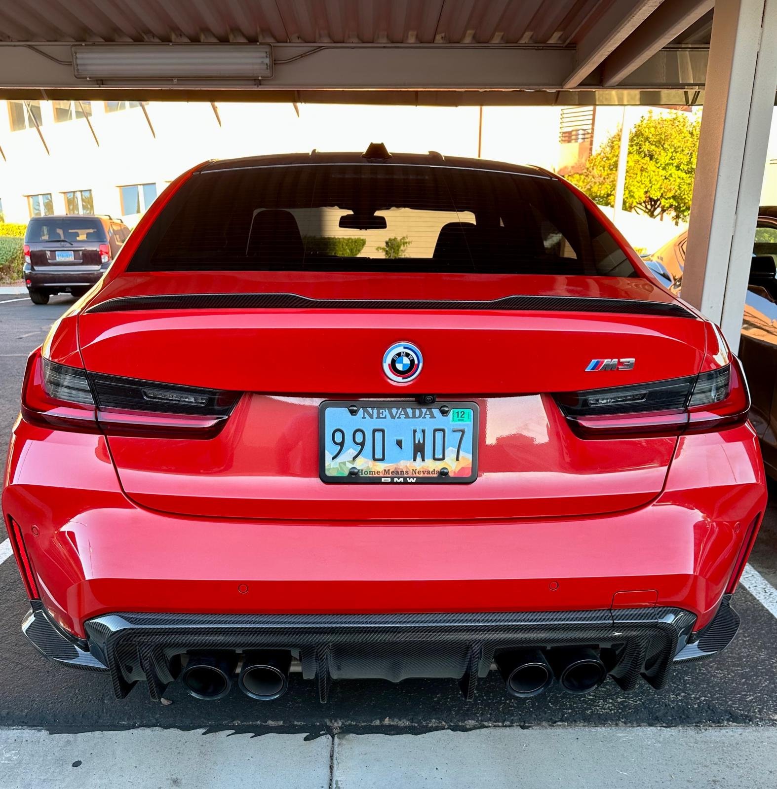 Carbon Fiber 3D Style Rear Diffuser + Corner Extension - 2021-2025 BMW G80 M3 / G82 M4