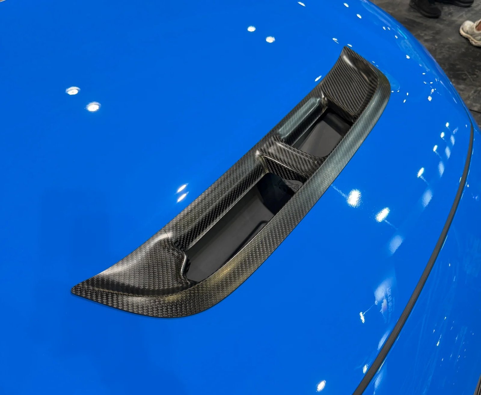 Carbon Fiber Hood Vent SPN Trim V2 - Honda Civic Type R FL5