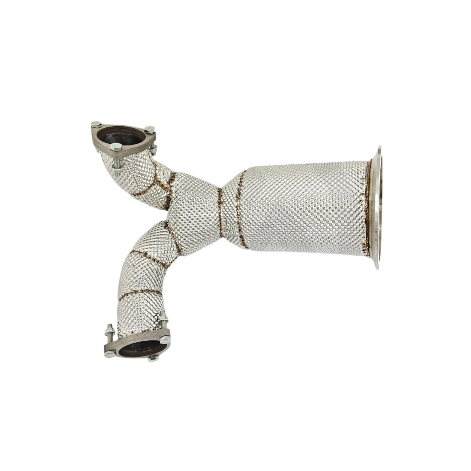 Performance Exhaust Downpipe w/ Heat Shield - Audi S4 S5 B9 3.0T