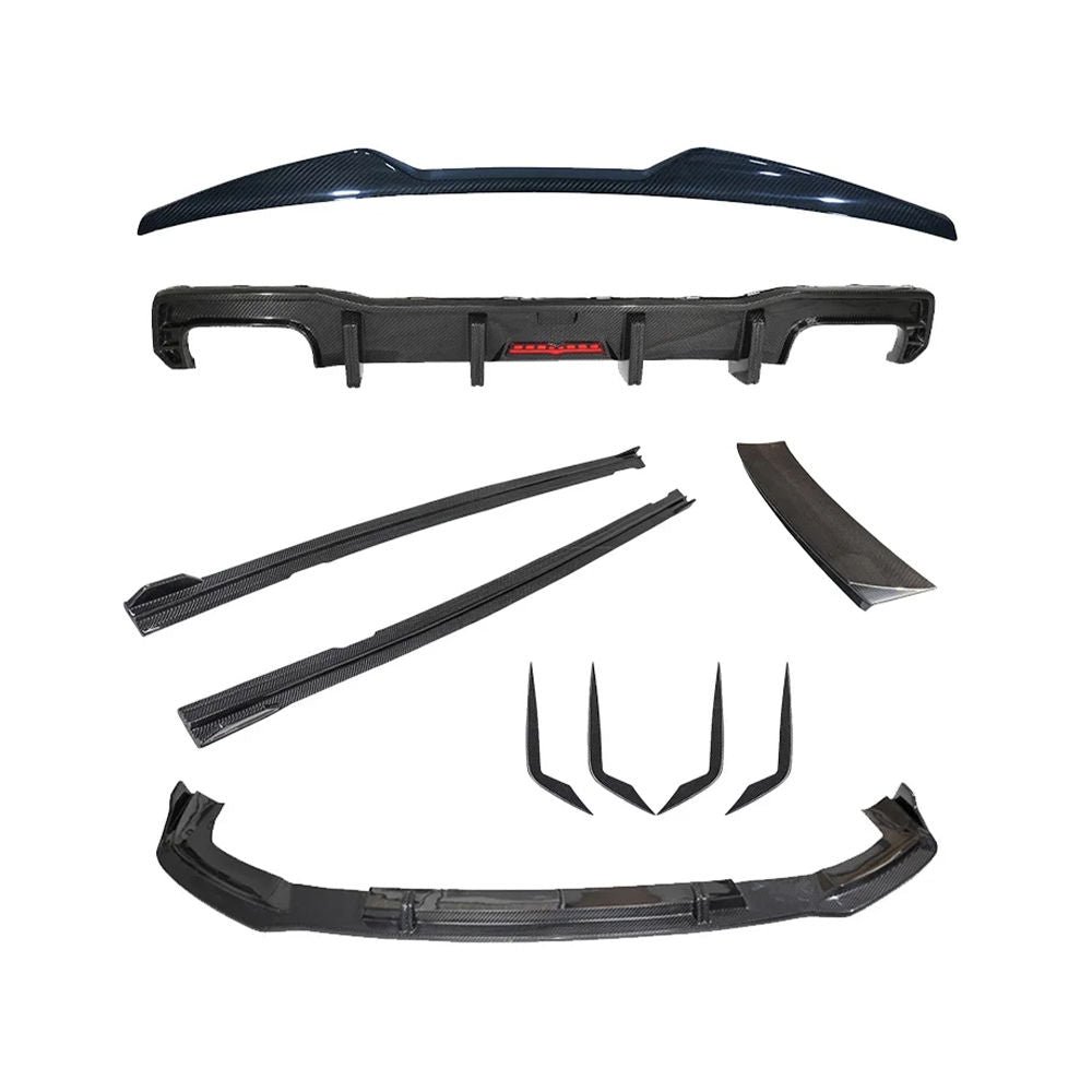 Prepreg Carbon Fiber Side Skirts Extensions - AUDI A7 S7 C8