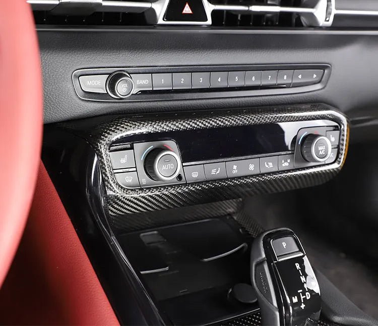 Carbon Fiber interior Climate Control Cover Trim - Toyota Supra GR A90