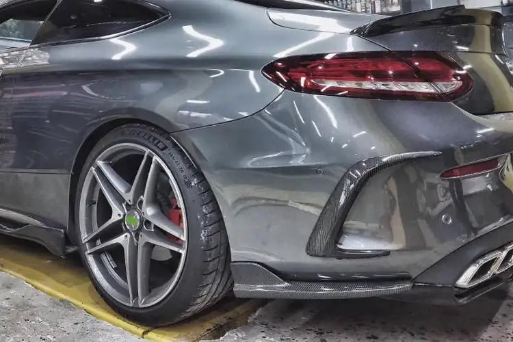 Carbon Fiber Rear Bumper Canard Splitter - Mercedes-Benz C Class A205 C205 Sport C43 AMG Sedan Coupe 2015 - 2019