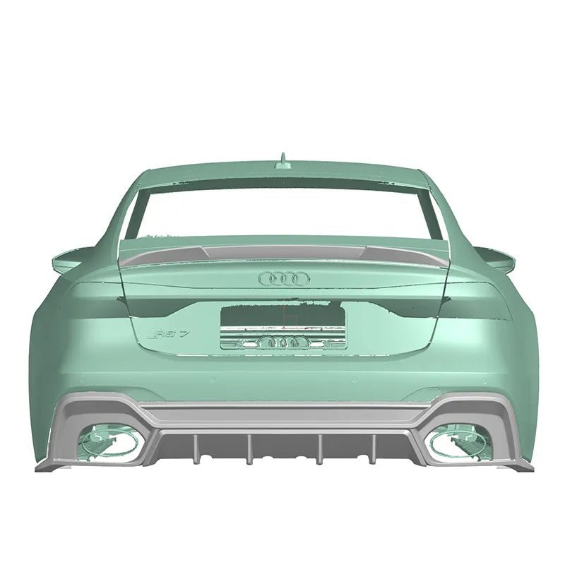 Paktechz Prepreg Dry Carbon Fiber Rear Trunk Ducktail Spoiler - Audi RS7 C8 - 图片 4