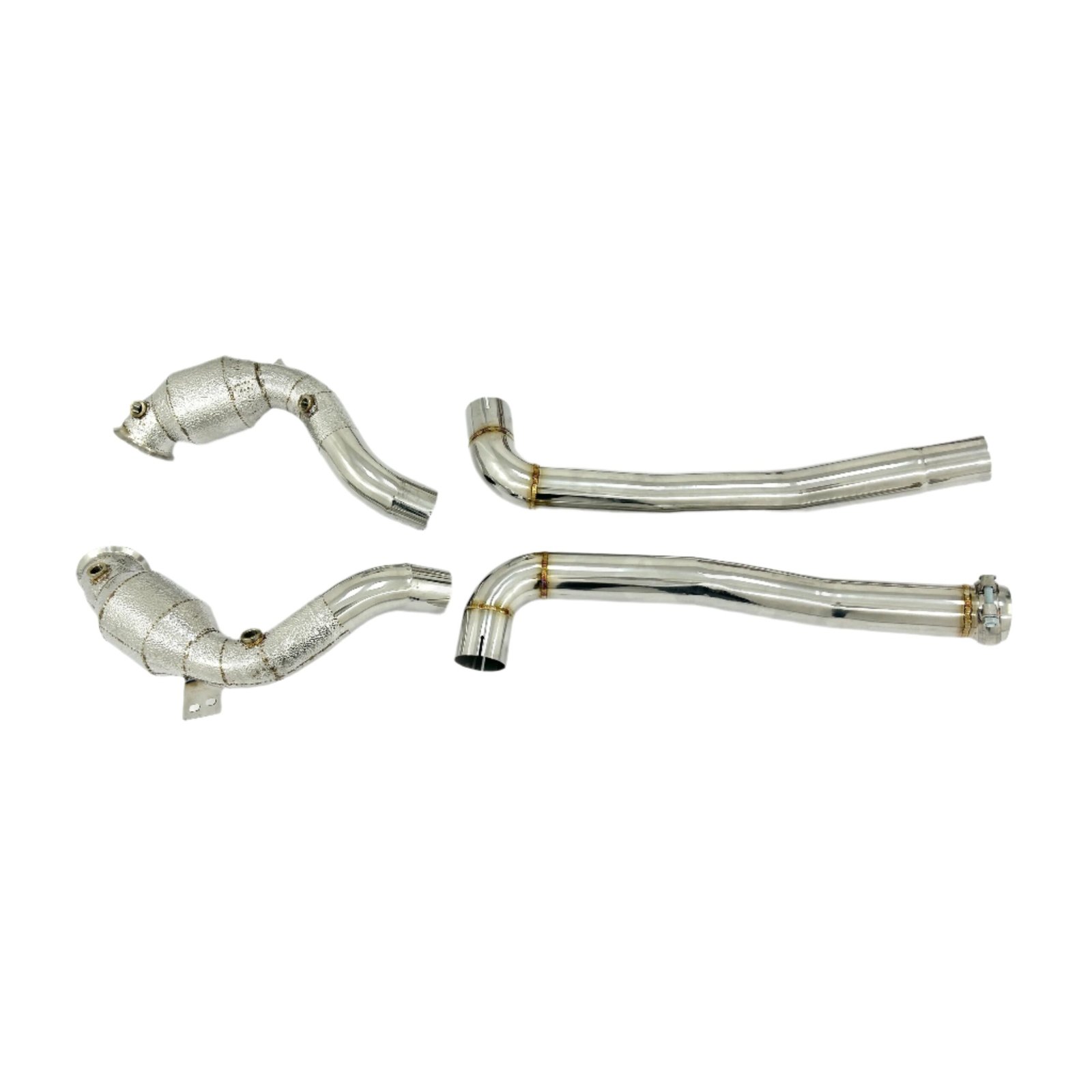 Performance Exhaust Downpipes w/ HeatShield - Mercedes Benz AMG GT GTC GTR GTS 4.0T