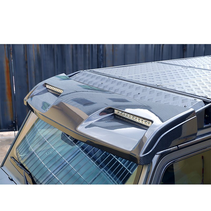 Carbon Fiber 4X4 Concave Style Roof Spoiler w/ Led Light - Mercedes Benz G Wagon W464 W463A 2019+ G63